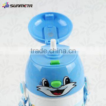 Wholesale 400ml Kid's Sublimation Heat Press Blank Clear Plastic Water Bottles