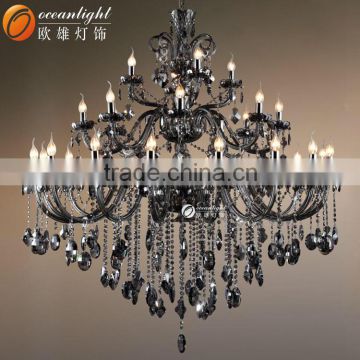 six ,eight and 12 heads Light Maria Theresa Chandelier with smoky gray Crystal and Glass Shades OMG88635