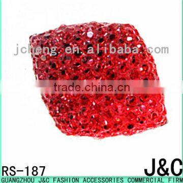 tea color star effect diamond shaped resin stone