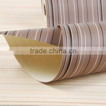 paper back vinyl coated light embossed wallpaper stripes