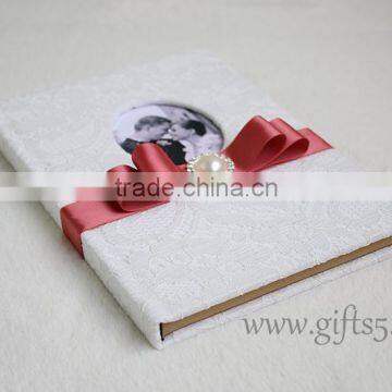 Custom Wedding Guest Book with photo frame