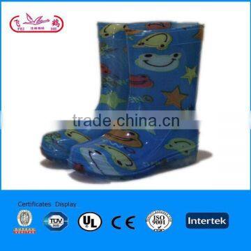 jelly style cartoon print kids PVC rain boots