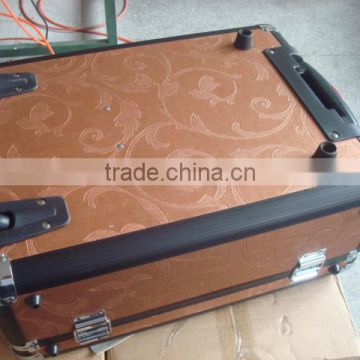 PVC trolley case repairs,rolling luggage briefcase with polyester and pocket inner,travel luggage case