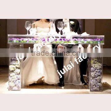 PL 96 wedding LUCITE BRIDAL TABLE for bride and groom seat table