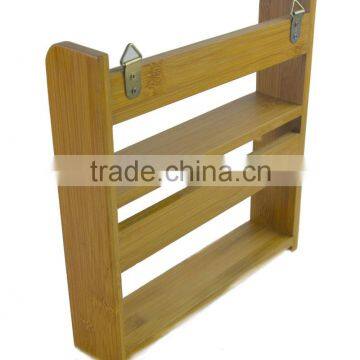 DT009/Decorative Kitchen Bamboo 2-Tier Spice Utensil Rack Wall Hanging Rack