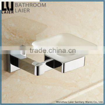 17639 Wenzhou Bathroom Accessories Zinc Alloy Walll Mounted Modern Design Glass Bathroom Soap Dish photo-4