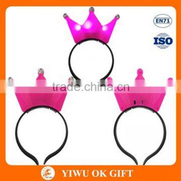 Factory Supply Plastic LED Light Headbands For Party Flashing Light Up Headband