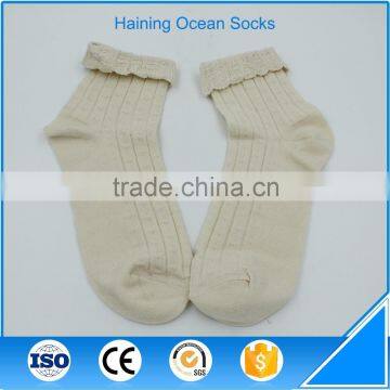 Simple design custom plain solid color socks women dresses boot sock