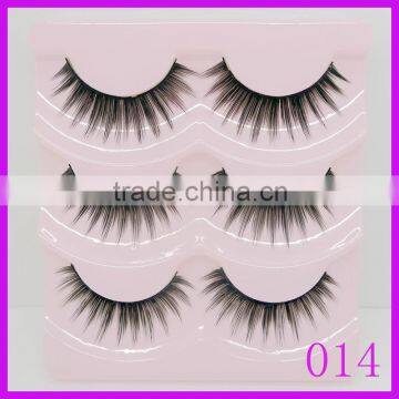 Wholesale False Eyelash 3 pairs hang package Eyelash Factory Direct sale