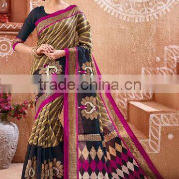 Wholesale Brown Bhagalpuri Silk Saree