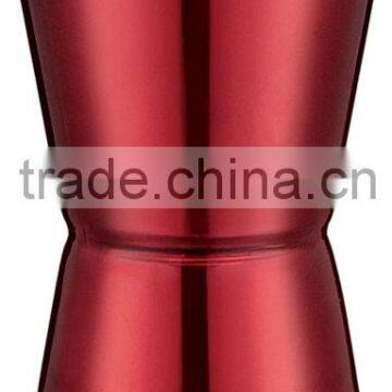 Wine and Bar Metallic Red Double Jigger