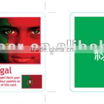 Sports football World Cup face paint card Portugal team