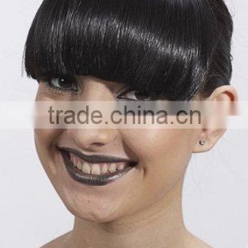 Black clip on bangs,synthetic hair wigs fringe