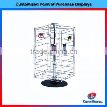 custom rotating wire counter spinner rack for earrings