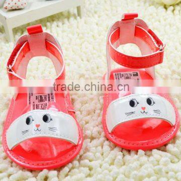 2016 New arrival baby girl shoes leather baby sandals