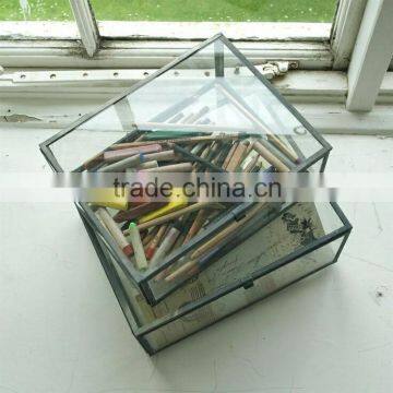 Glass T-light holder, Glass Box, Decorative Glass Box,Jewellery Box, Glass Box, Multipurpose Storage Box