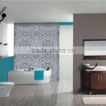 MB SMS01 Wholesale Glass Mix Stone Mosaic Foshan Tile Blue Glass Mosaic Tile Fireplace Wall Tile photo-6