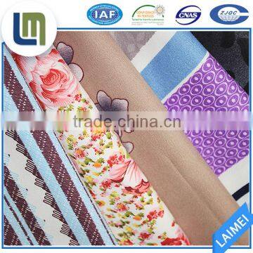 Custom disperse printed softextile satin fabric for bedding fabric