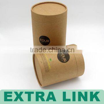 High Quality Kraft Round Paper Tube Packaging , Food Grade Circle Cardboard Tube Box Packaging With Wax Inner liner