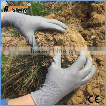 BSSAFETY Grey wrinkle latex rubber construction working gloves