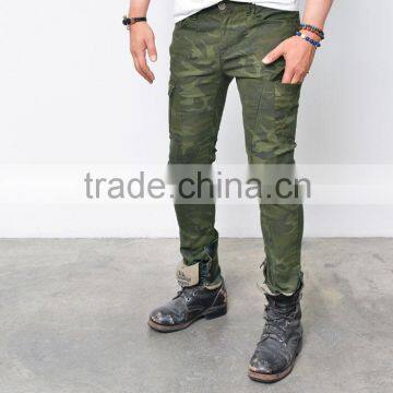 Rugged Camouflage Slim Cargo Biker Pants (LOTG093) photo-2