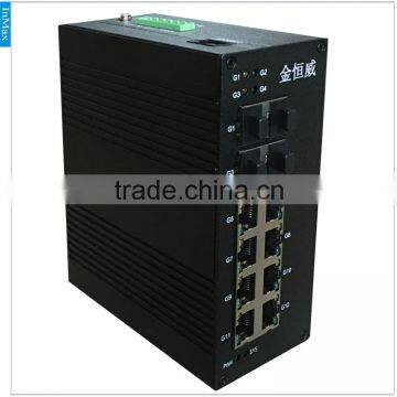 5 Year Warranty 4 Fiber Port and 8 RJ45 Port Din-rail Managed Gigabit Industrial Ethernet Switch I712A photo-2