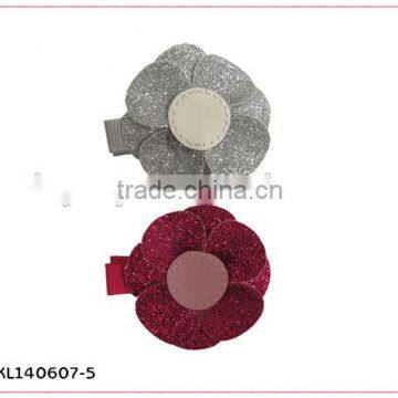 new arrival glitter flower duck hair clip