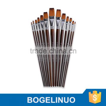 13 Pieces Wholesale Nylon Hair Flat Artist Paint Brush in Stock