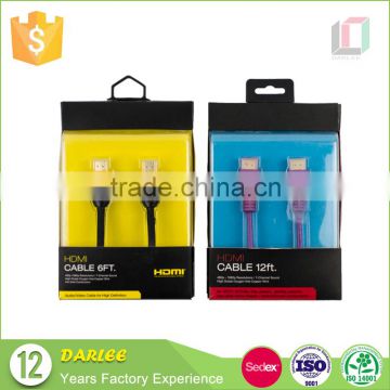 China supplier lowest price hanging free sample phone cable packaging box with logo