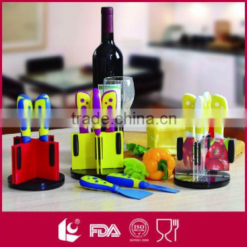 Colorful mini hot selling cheese tools with acrylic stand