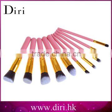 Private label 10pcs synthetic kabuki professional makeup brushes