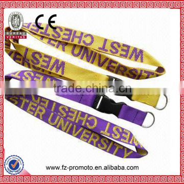 Shining Polyester Silk Screen Lanyard With Plastic Buckle