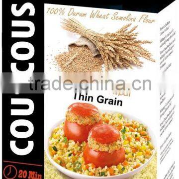 Couscous. 100% Durum Wheat Semolina Flour. Premium Quality Whole Wheat Couscous. Couscous Thin Grain Bag 1Kg.
