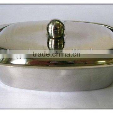 square shape stainless steel butter dish