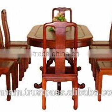 Dining Table Set From Laos Solid Wood photo-4