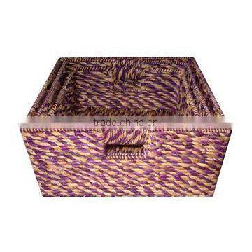 Manufacture price set 3 items bamboo-rattan basket from Vietnam