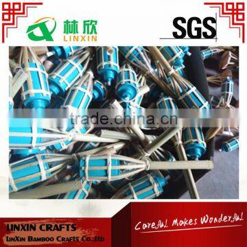 Garden Bamboo Torch / Bamboo Tiki Torch / Garden Torch Colored