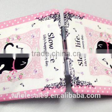 60mm Square Pu Leather Folding Cosmetic Mirror photo-4