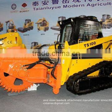 skid steer loader attachment disk type trencher