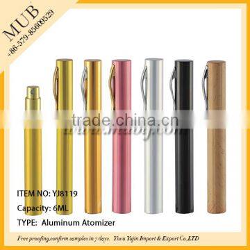 2016 Hot Sale Unique Bottle Aluminum Perfume Bottle Travel Pocket Vial Refillable