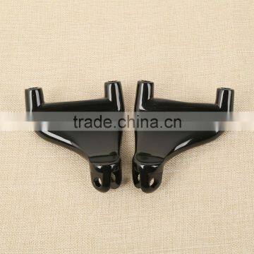 Black Passenger Peg FootPeg Mount For XL 883 1200 Sportster 04-13 10 11 photo-3