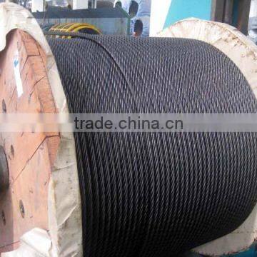 made in China 6x26WS ungalvanized steel wire rope for ordinary use