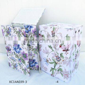 Fashion Folding Paper Laundry Basket With Lid photo-2