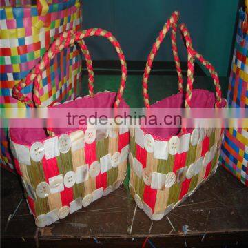 Hand Made Paper Rope Material Square Weave Basket photo-4