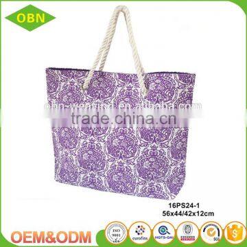 Wholesale Cheap Canvas Tote Beach Bag for Women photo-4