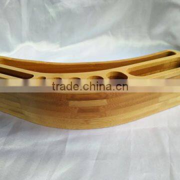 Custom Logo Bamboo Pen Holder for Desk Organizer photo-4