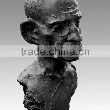 Bronze head sculpture Gandihi statue