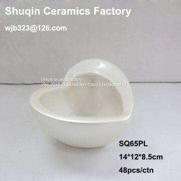 Succlentsshuqin Ceramics Factory Flower Pot Heart Shape Flower Pot Painting Dolomite Flower Pot