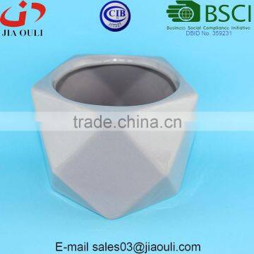 Morden Outdoor Planters Geometry Glazed Unique Ceramic Flower Pots and Planters photo-3