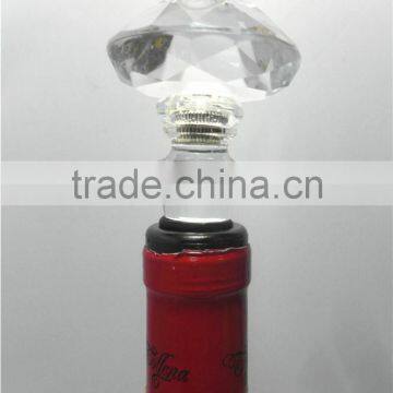 LED Plastic Clear Crystal Manufacture Diamond Wine Bottle Stopper photo-3